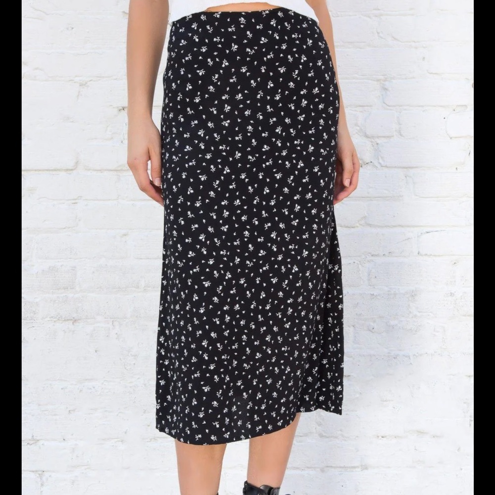 Brandy Melville floral midi skirt